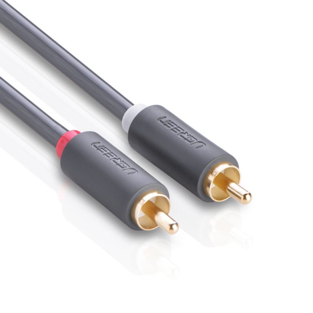 Tan QY – Cavo Audio Stereo RCA-RCA 2 Maschio A 2 Maschio, Placcato Oro, 4 Metri, Per Home Theater, Hi-Fi, TV