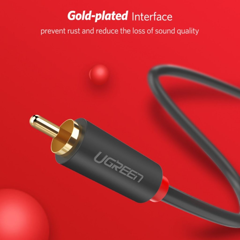 Cabo Áudio 2 RCA 2 RCA 3 Metros UGreen – Loja ConectaTec