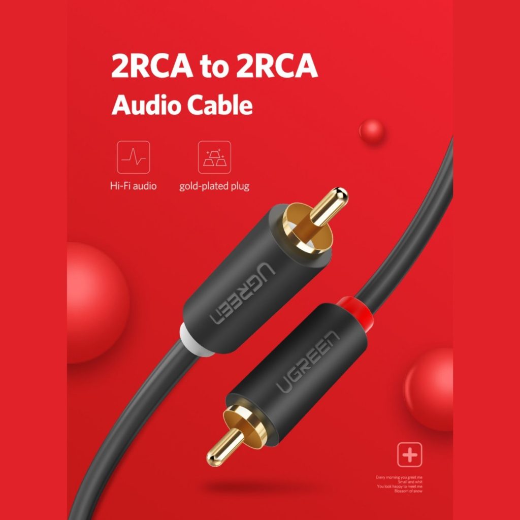 Cabo Áudio 2 RCA 2 RCA 3 Metros UGreen – Loja ConectaTec